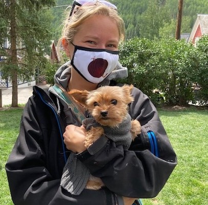 A dog ready for adoption at Second Chance Humane Society in Ridgway CO