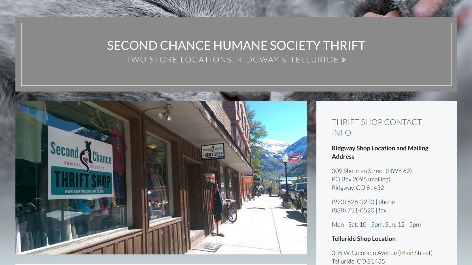Second Chance Humane Society Thrift Shop