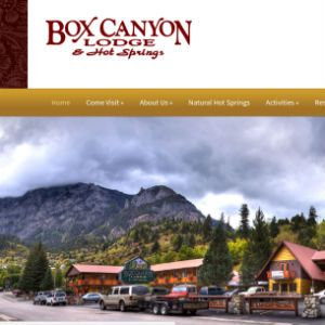 Logo for the Box Canyon Lodge & Hot Springs