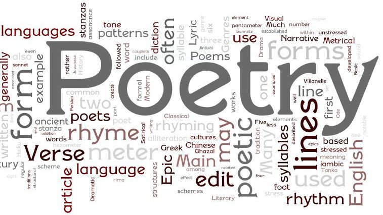 Image of words describing poetry.
