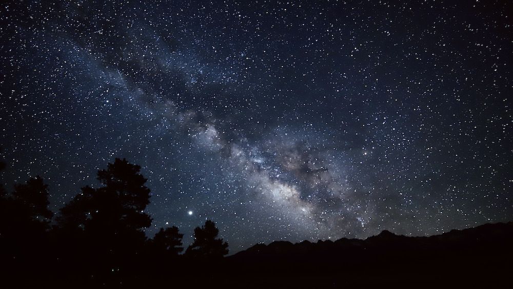 Starry night above Ridgway Colorado