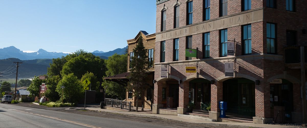 Silver San Juan Building in Ridgway with Wholeness Massage on Second Floor