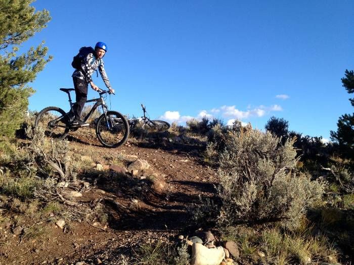 Mountain biker riding at Dennis Weaver Memorial Park